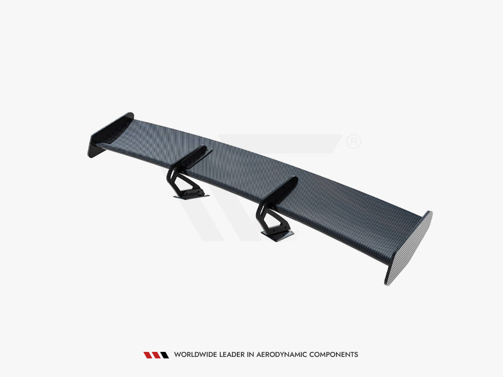 Carbon Spoiler With Upper Swan Mounting V.1 + LED Porsche 718 Cayman GTS 982c - Wayside Performance 