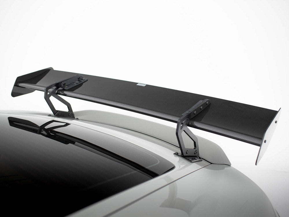 Carbon Spoiler With Upper Swan Mounting V.2 + LED Porsche 718 Cayman GTS 982c - Wayside Performance 