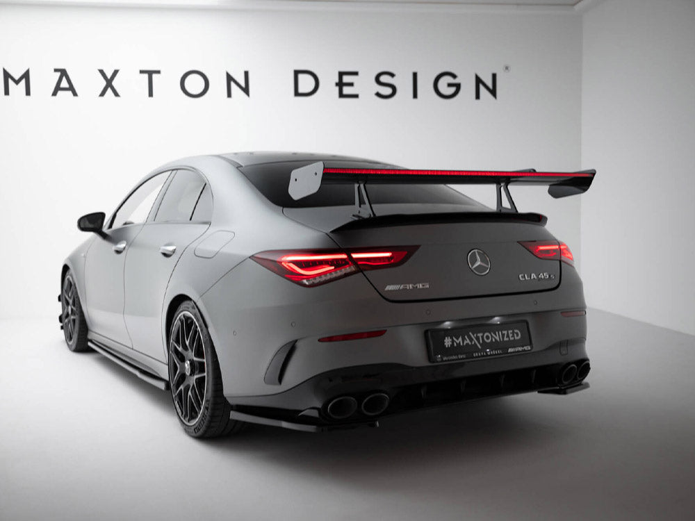 Carbon Spoiler With Upper Swan Mounting + LED Mercedes-Benz CLA Coupe C118 / C118 Facelift - Wayside Performance 
