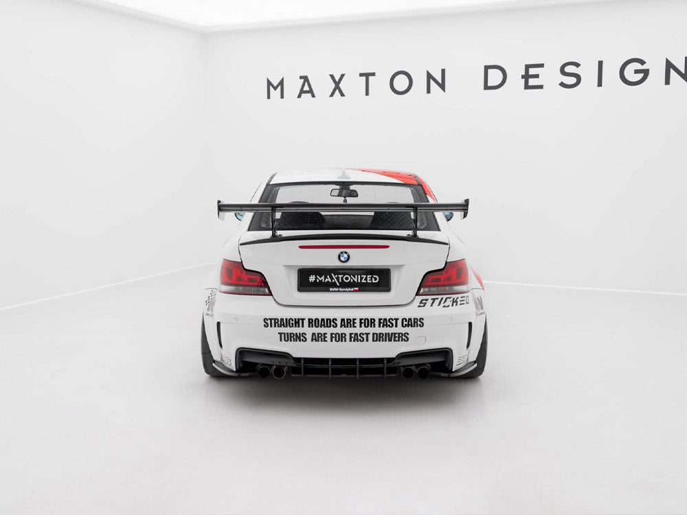Carbon Spoiler With Internal Brackets Uprights V.2 BMW 1 M E82 - Wayside Performance 