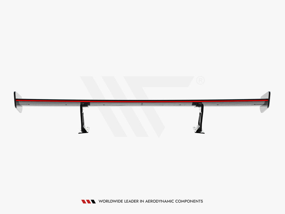 Carbon Spoiler With Internal Brackets Uprights V.2 + LED BMW 1 M E82 - Wayside Performance 