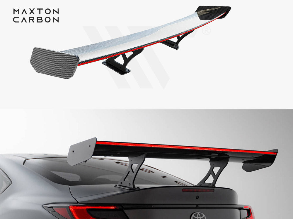 Carbon Spoiler With Internal Brackets Uprights + LED Toyota GR86 - Wayside Performance 