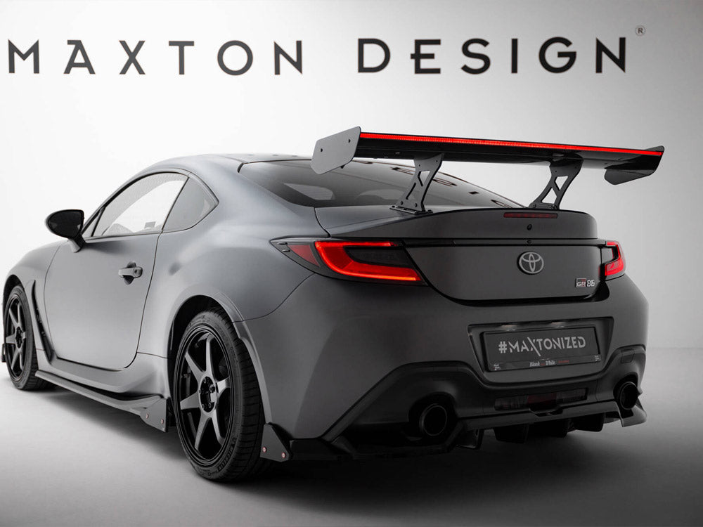 Carbon Spoiler With Internal Brackets Uprights + LED Toyota GR86 - Wayside Performance 
