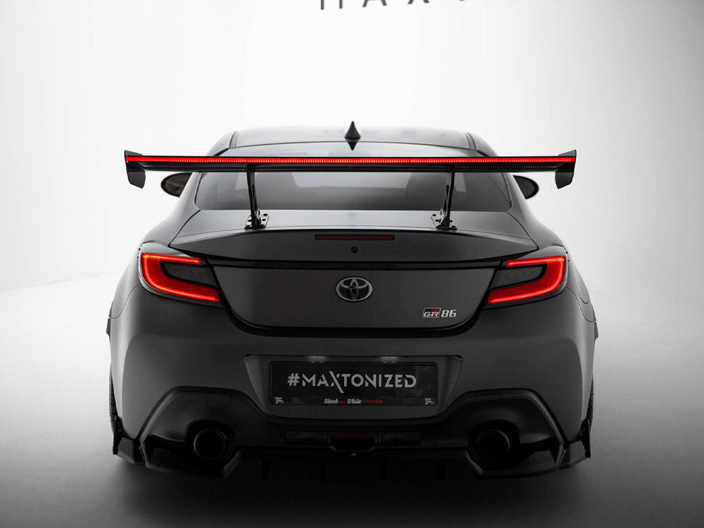 Carbon Spoiler With Internal Brackets Uprights + LED Toyota GR86 - Wayside Performance 