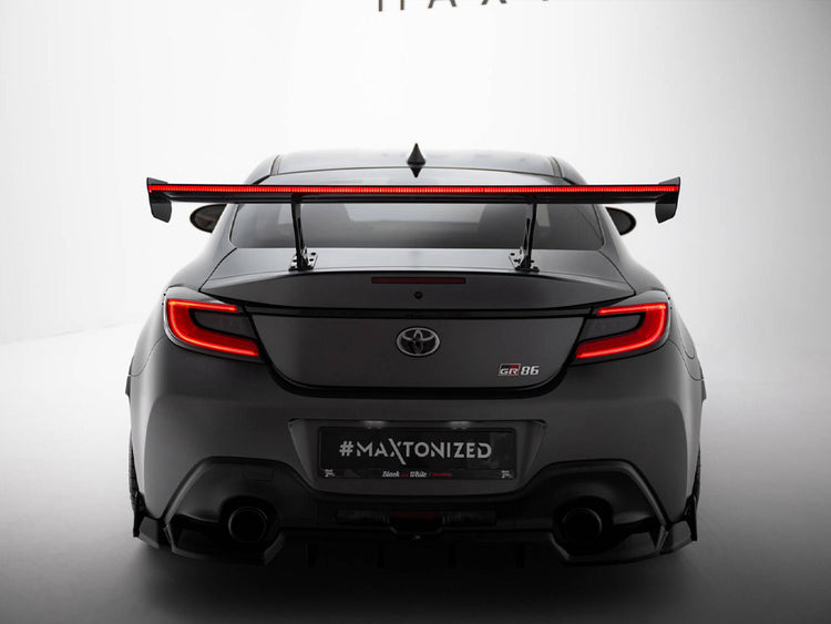 Carbon Spoiler With Internal Brackets Uprights + LED Toyota GR86 - Wayside Performance 