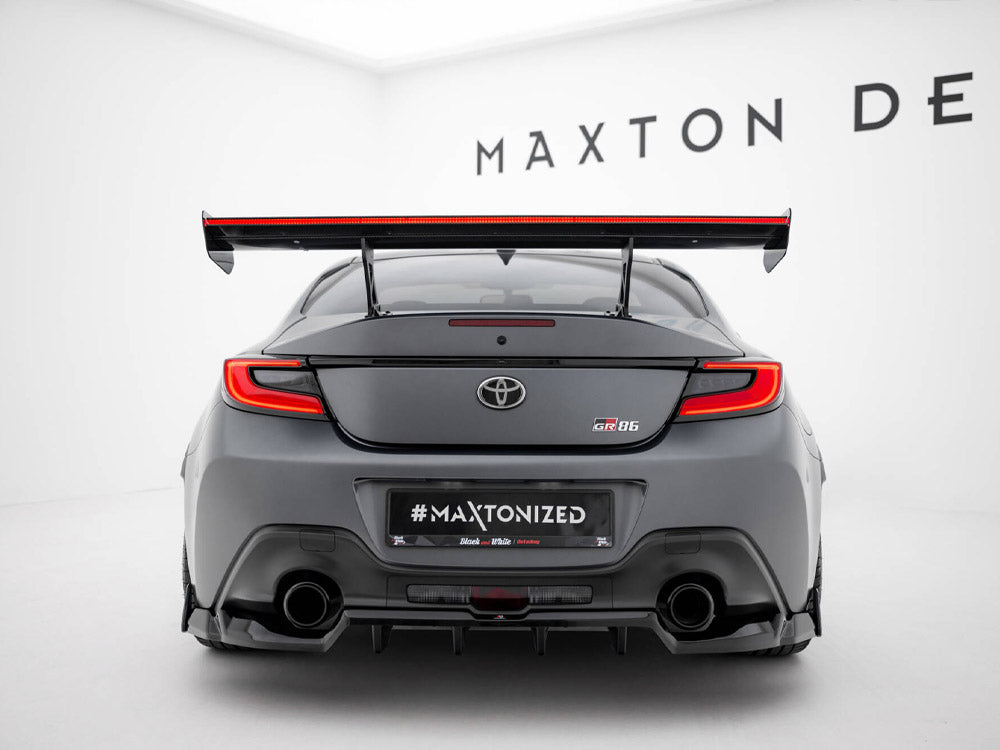 Carbon Spoiler With Internal Brackets Uprights + LED Toyota GR86 - Wayside Performance 