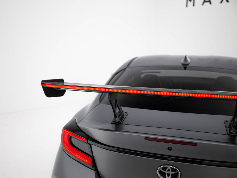 Carbon Spoiler With Internal Brackets Uprights + LED Toyota GR86 - Wayside Performance 