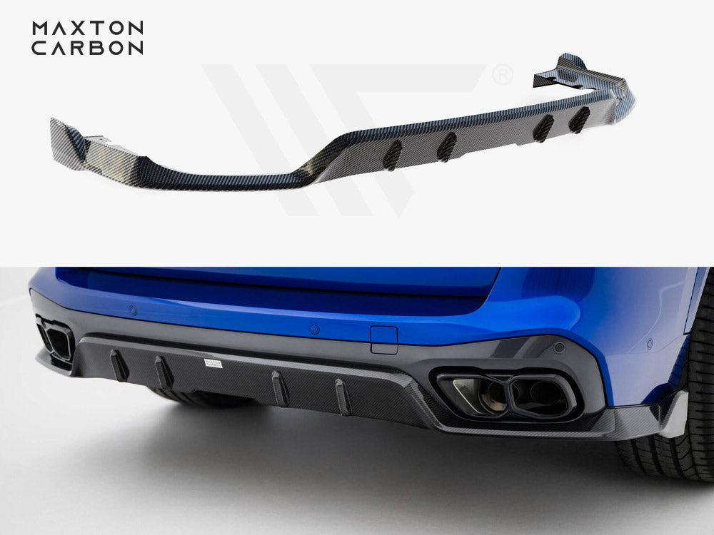 Prepreg Carbon Fiber Rear Diffuser BMW X5 M-Pack G05 Facelift - Wayside Performance 