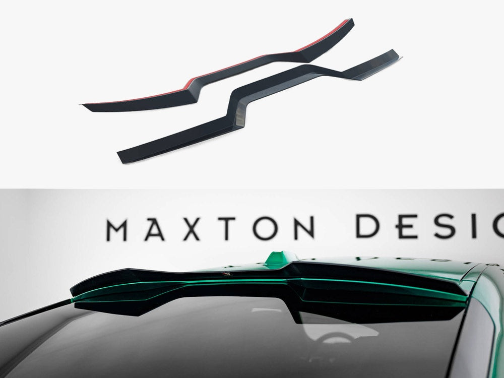 MAXTON® DESIGN BMW X6 M-Pack G06/X6 M F96 spoiler cap, body styling part with aerodynamic design on a white vehicle