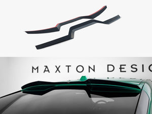 MAXTON® DESIGN BMW X6 M-Pack G06/X6 M F96 spoiler cap, body styling part with aerodynamic design on a white vehicle