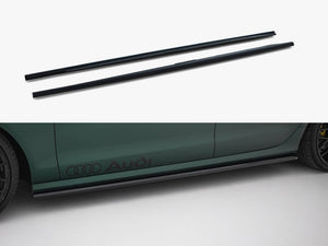 MAXTON® DESIGN side skirts diffuser for Audi S6 and A6 C7 S-line, 2011-2014, showing sleek body styling parts on a car.