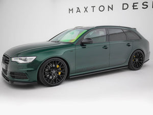 MAXTON® DESIGN side skirts diffusers for Audi S6 / A6 C7 S-line (2011-2014) body styling accessories on a car.