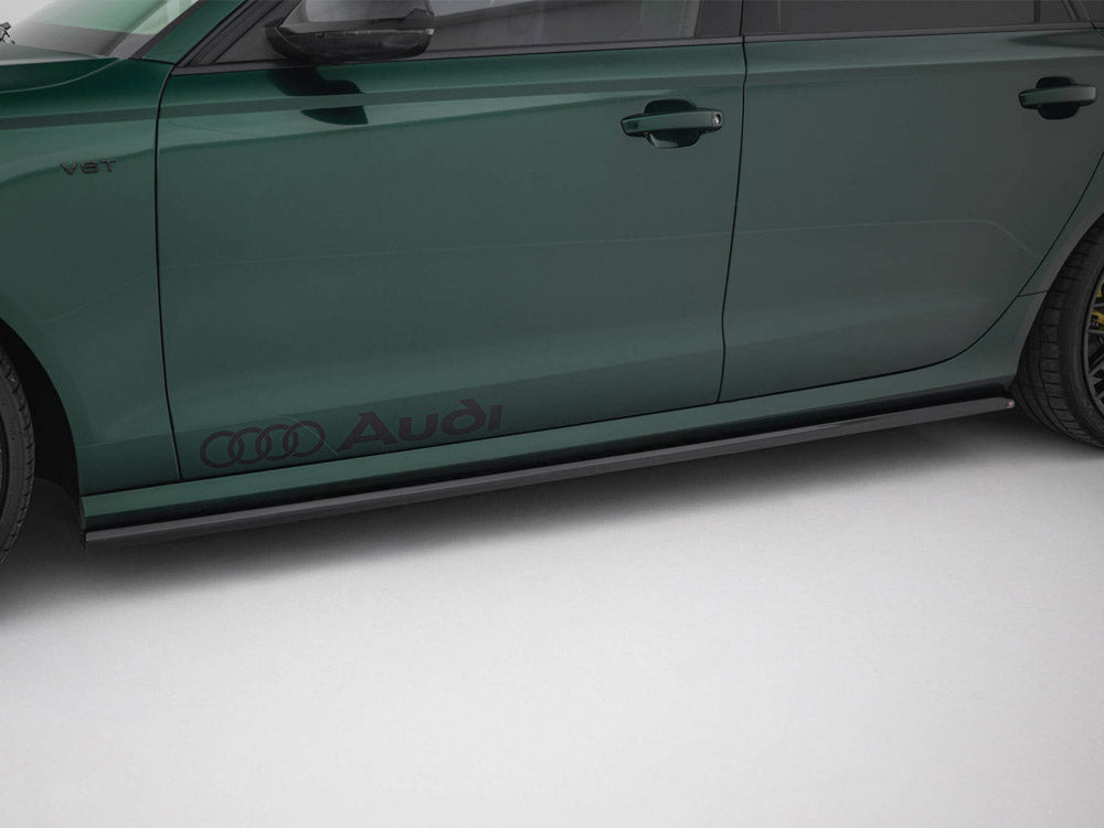 Maxton® DESIGN side skirts diffusers for Audi S6 / A6 C7 S-line 2011-2014, showing sleek body styling components.