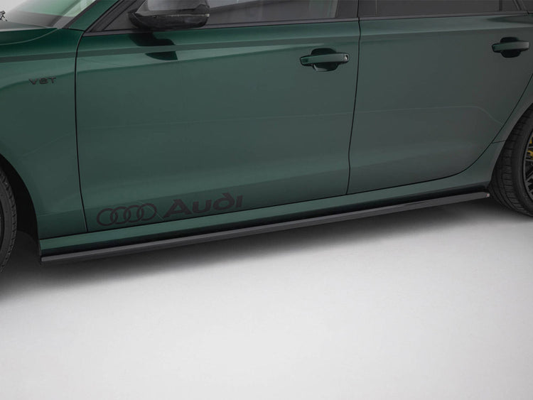 Maxton® DESIGN side skirts diffusers for Audi S6 / A6 C7 S-line 2011-2014, showing sleek body styling components.