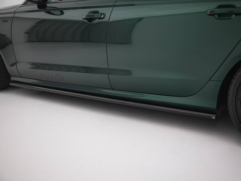 MAXTON® DESIGN side skirts diffusers for Audi S6 / A6 C7 S-line 2011-2014, showing sleek body styling components.