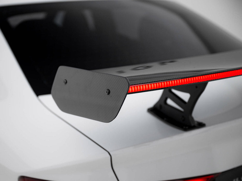 Carbon Spoiler With Internal Brackets Uprights + LED Audi A3 / A3 S-Line / S3 / RS3 Sedan 8V / 8V Facelift - Wayside Performance 