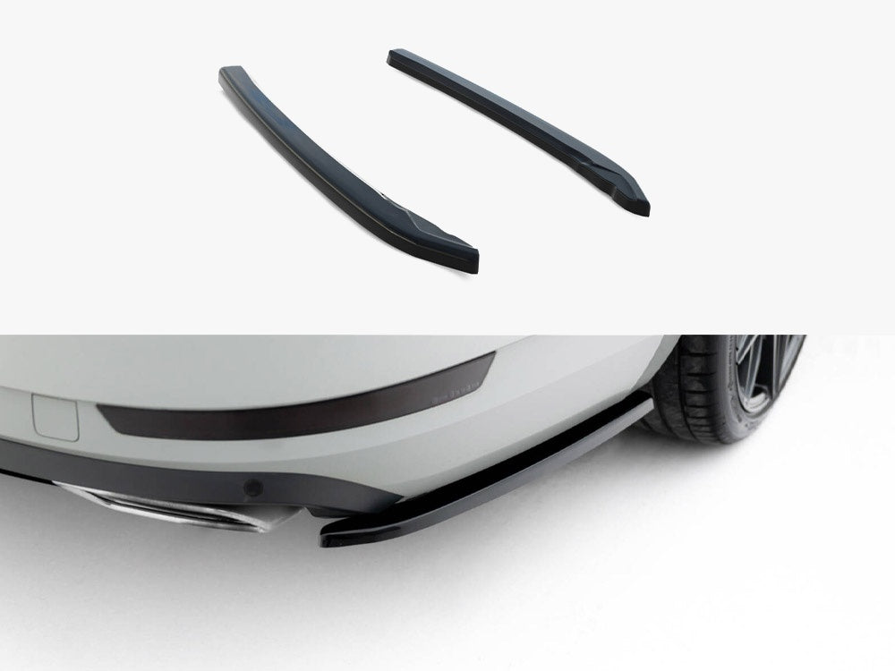 Maxton Design Rear Side Splitters V.2 for Skoda Superb Mk3 liftback and combi, body styling accessories in black.