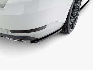 Maxton Design rear side splitters for Skoda Superb Mk3 liftback and Combi, body styling accessories in black.