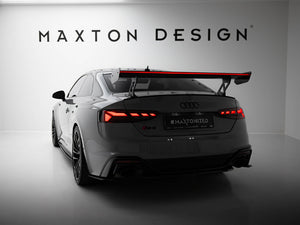 Carbon Spoiler With External Brackets Uprights V.1 + LED Audi A5 / A5 S-Line / S5 / RS5 Coupe F5 / F5 Facelift - Wayside Performance 