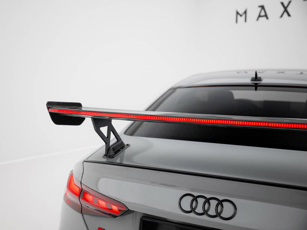 Carbon Spoiler With External Brackets Uprights V.1 + LED Audi A5 / A5 S-Line / S5 / RS5 Coupe F5 / F5 Facelift - Wayside Performance 