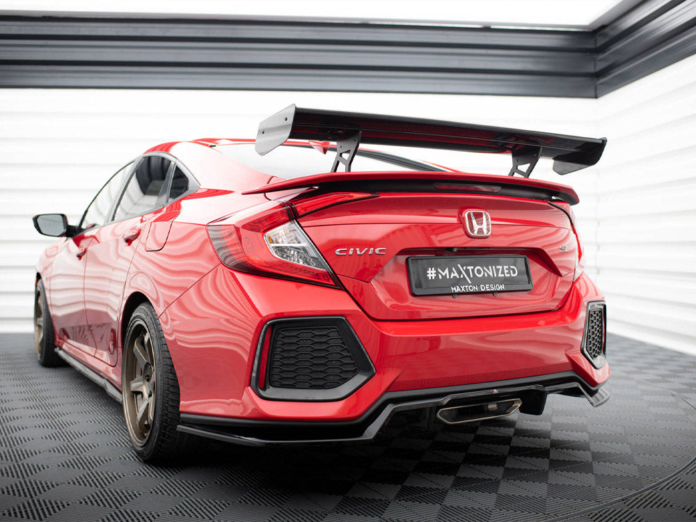 Carbon Spoiler With Internal Brackets Uprights Honda Civic SI Mk10 - Wayside Performance 