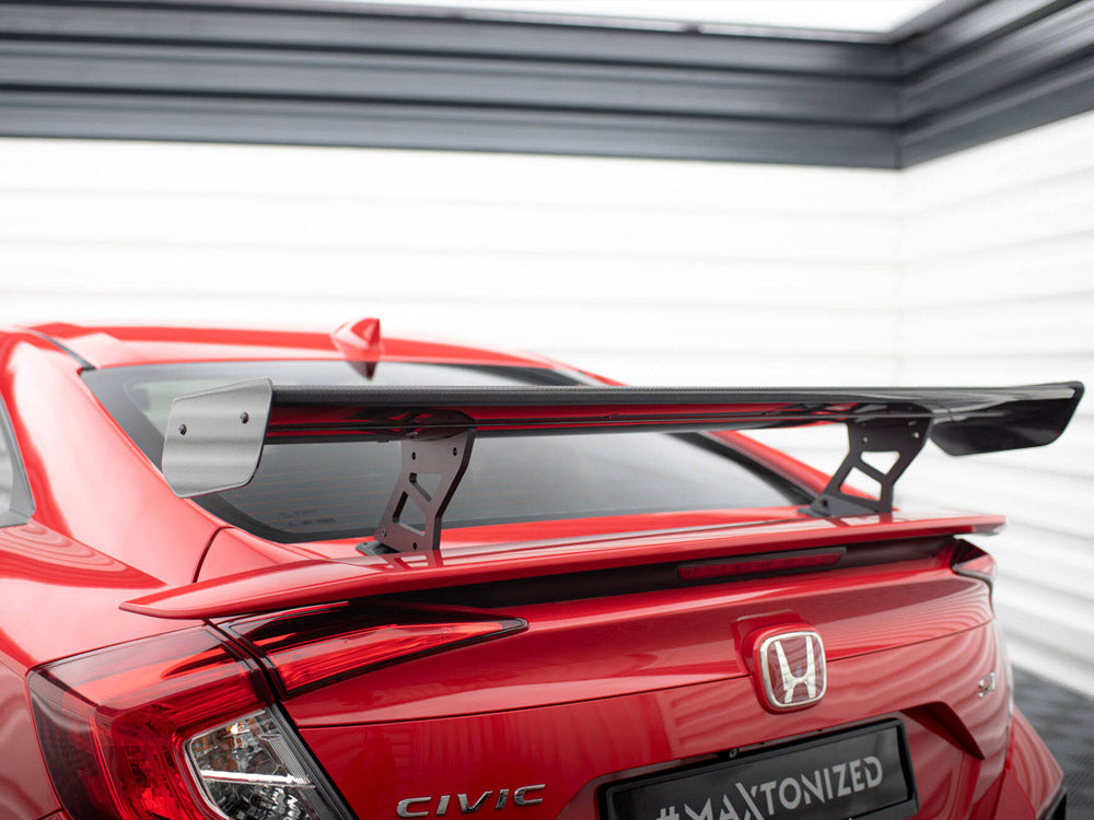 Carbon Spoiler With Internal Brackets Uprights Honda Civic SI Mk10 - Wayside Performance 