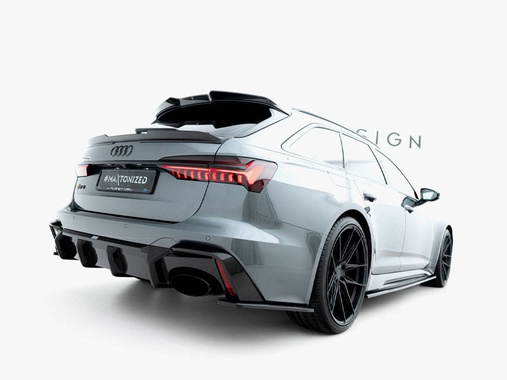 Prepreg Carbon Fiber Tailgate Spoiler (Lower) Audi RS6 C8 - Wayside Performance 