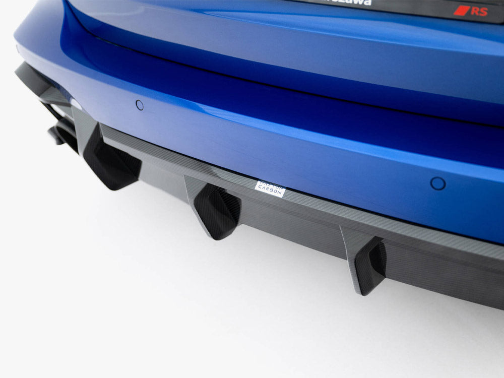 Prepreg Carbon Fiber Rear Diffuser Audi RS6 C8 (version with towbar) - Wayside Performance 