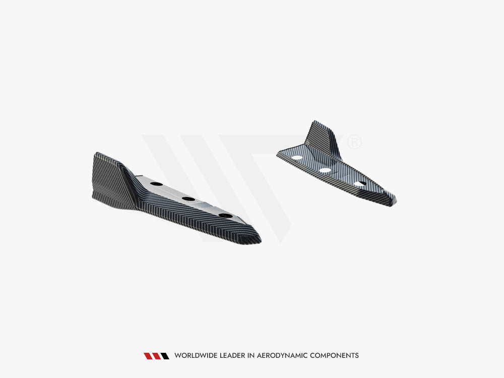 Prepreg Carbon Fiber Rear Side Splitters BMW X5 M F95 Facelift - Wayside Performance 