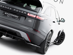 Maxton Design rear splitter with vertical bars for Land Rover Range Rover Velar R-Dynamic Mk1, body and styling accessory.