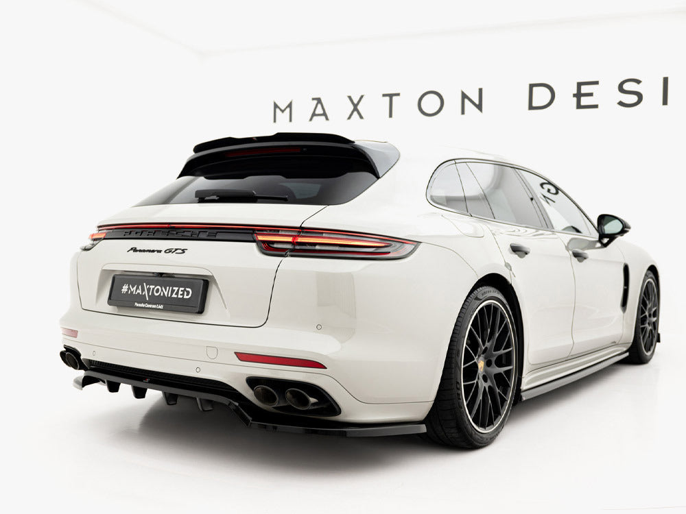 Maxton Design Central Rear Splitter (Vertical Bars) Porsche Panamera E-Hybrid 971 Facelift