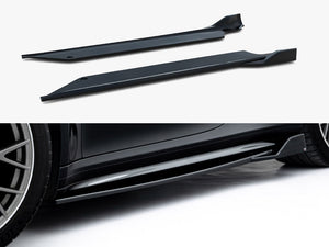 Maxton Design Porsche 911 Carrera Sport V.2 side skirts diffuser in black, body styling accessory for 992 model.