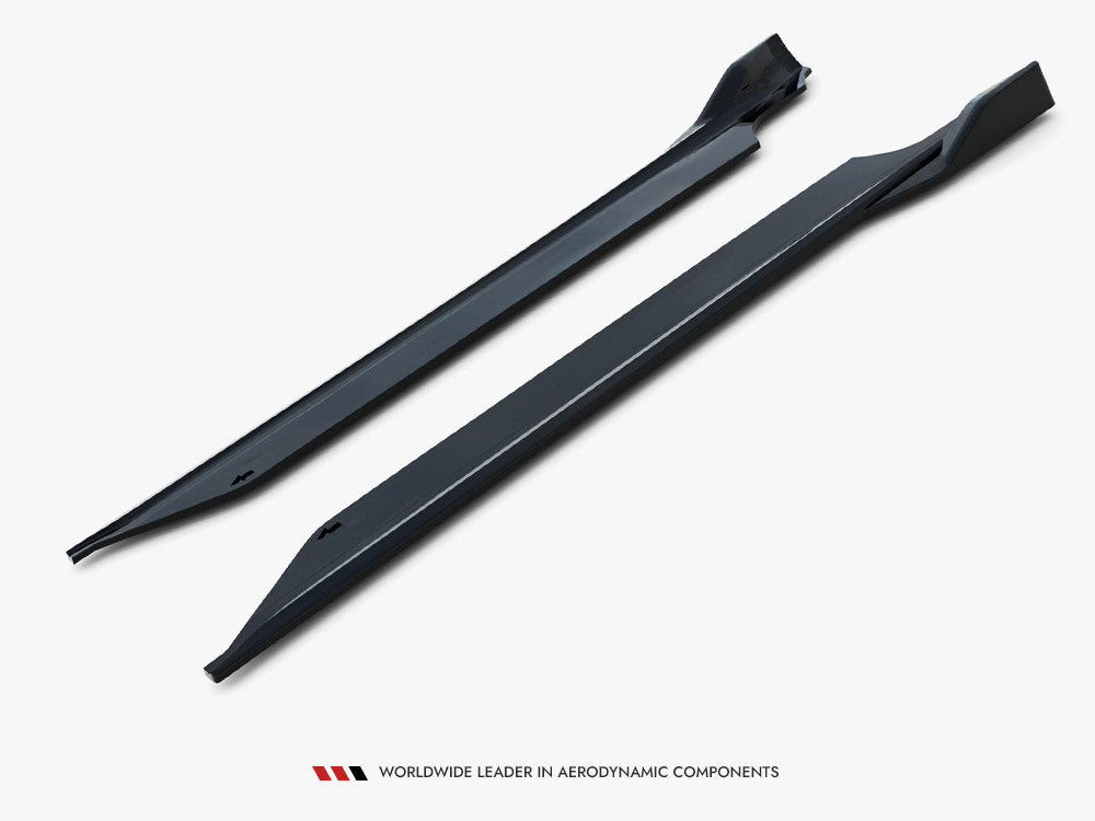 Maxton Design Porsche 911 Carrera Sport V.2 side skirts and diffusers installed on a sleek sports car, showcasing aerodynamic body styling.