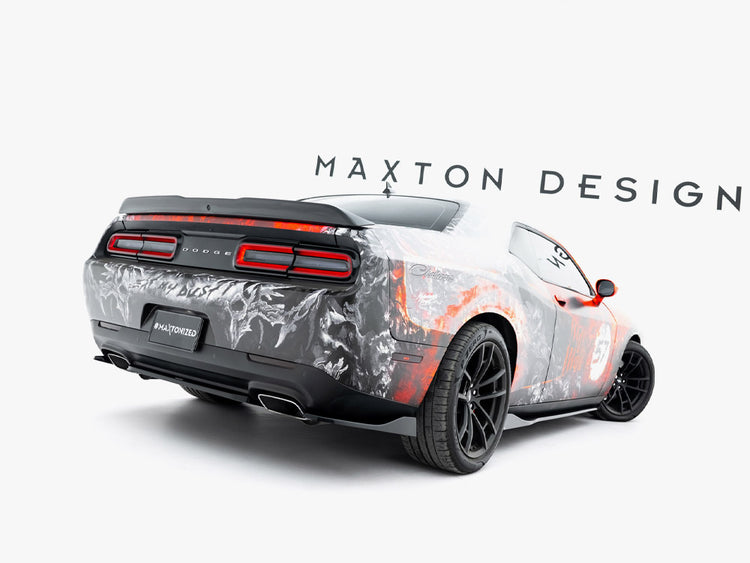 Maxton Design rear side splitters on a Dodge Challenger GT Mk3 Facelift, body styling accessories installed on the car's rear sides.