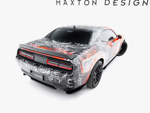 Maxton Design rear side splitters for Dodge Challenger GT Mk3 Facelift in body and styling, showcasing the sporty aerodynamic design.