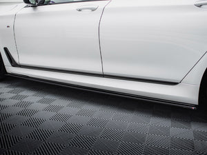 Maxton Design BMW 7 Series G11 2015-2018 side skirts diffuser set, black aerodynamic car body kit for sporty look