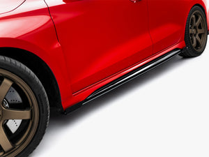 Maxton Design Street PRO side skirt diffusers and flaps for Audi RS3 Sedan 8Y Facelift, black body styling components