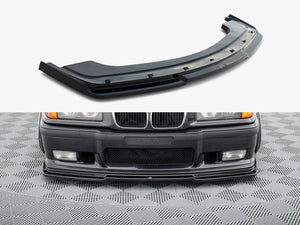 Maxton Design front splitter V.1 for BMW M3 E36 coupe and cabrio, body styling component in black with aerodynamic design.