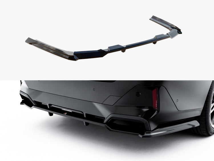 Maxton Design Central Rear Splitter (Vertical Bars) V.1 BMW 5 M-Pack G60 - Wayside Performance 