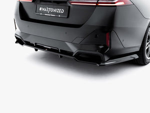 Maxton Design Central Rear Splitter (Vertical Bars) V.1 BMW 5 M-Pack G60 - Wayside Performance 