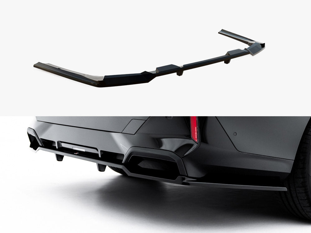Maxton Design Central Rear Splitter (Vertical Bars) V.2 BMW 5 M-Pack G60 - Wayside Performance 