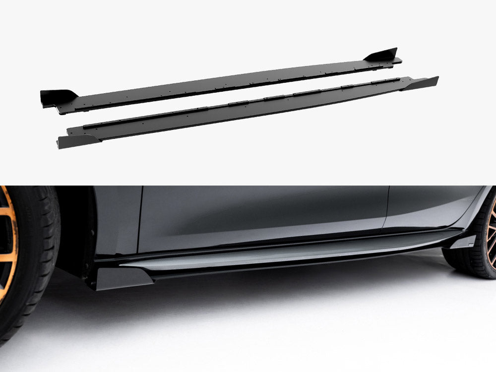 Maxton Design Street Pro Side Skirt Diffusers + Flaps Cupra Leon St / Hatchback Aero Mk1 / Mk1 Facelift - Wayside Performance 
