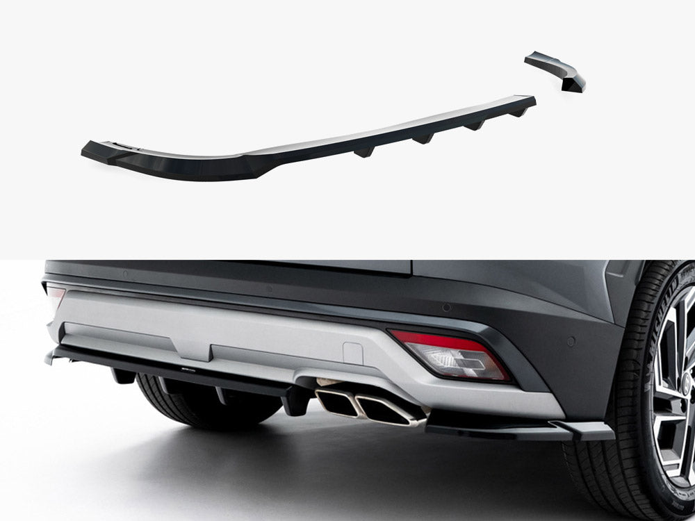 Maxton Design Rear Splitter (Vertical Bars) Hyundai Tucson Mk4 Facelift - Wayside Performance 
