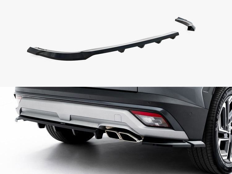 Maxton Design Rear Splitter (Vertical Bars) Hyundai Tucson Mk4 Facelift - Wayside Performance 