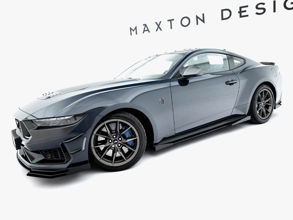 Maxton Design Street PRO Side Skirts Diffusers + Flaps Ford Mustang Dark Horse Mk7 - Wayside Performance 
