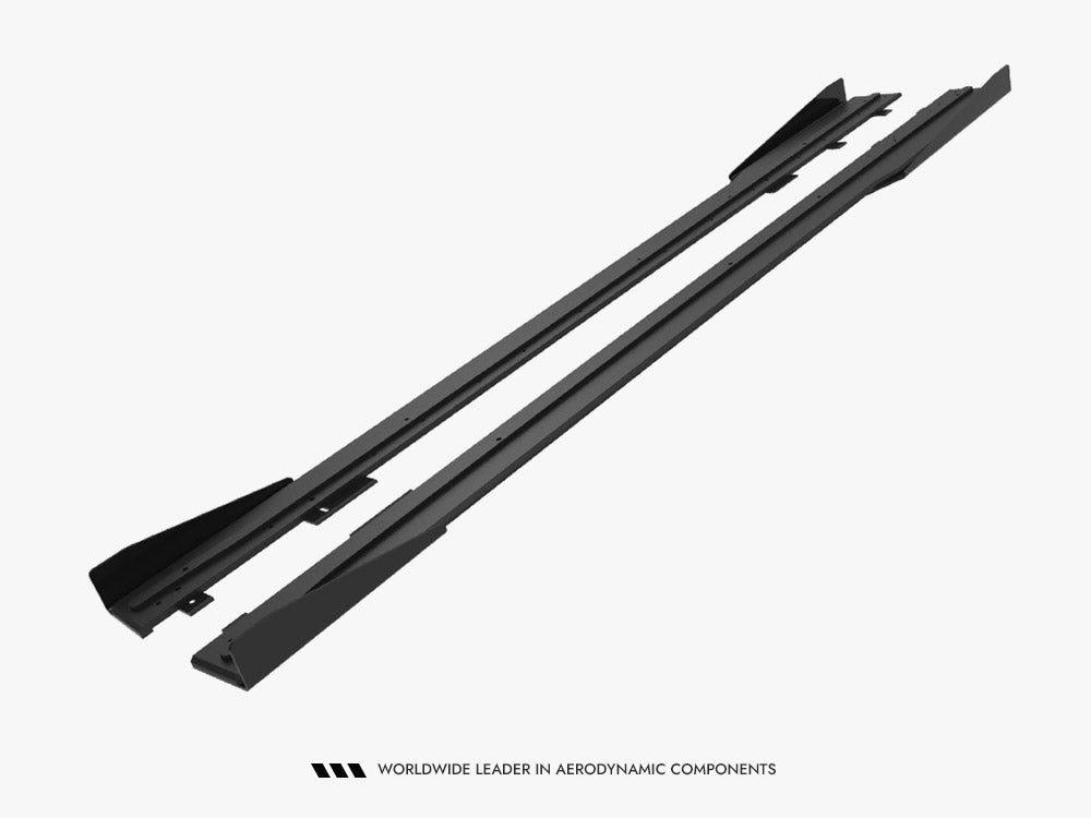 Maxton Design Street PRO Side Skirts Diffusers + Flaps Ford Mustang Dark Horse Mk7 - Wayside Performance 