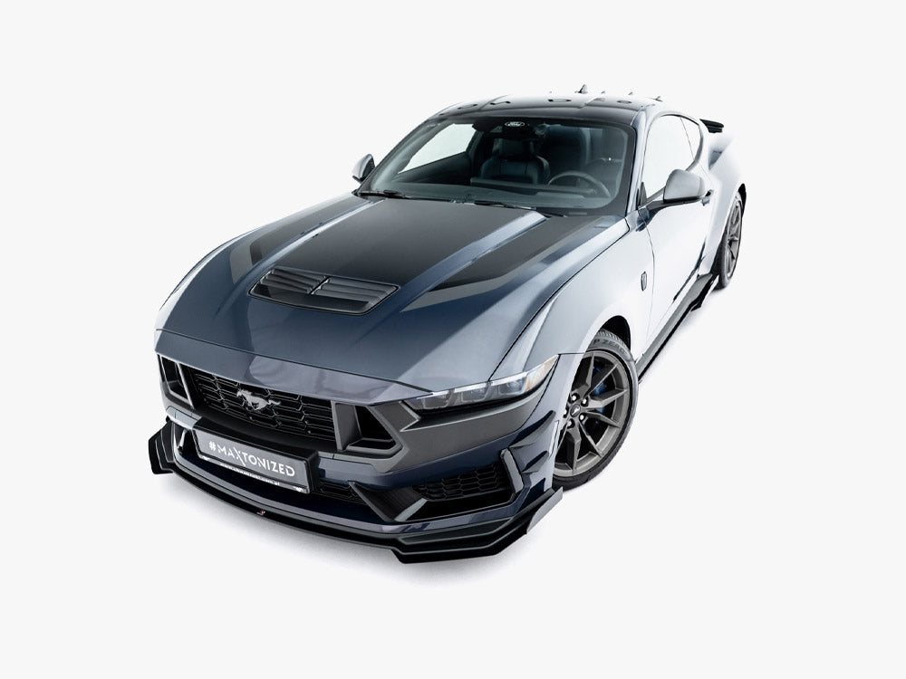 Maxton Design Street PRO Front Splitter + Flaps Ford Mustang Dark Horse Mk7 - Wayside Performance 