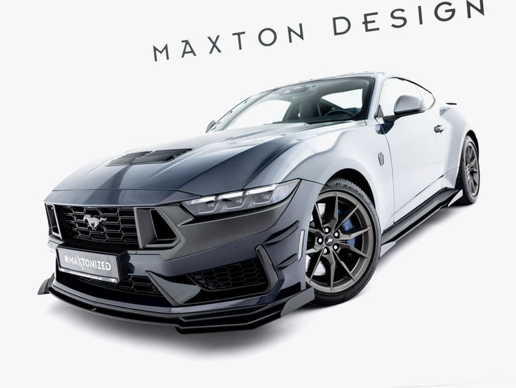 Maxton Design Street PRO Front Splitter + Flaps Ford Mustang Dark Horse Mk7 - Wayside Performance 