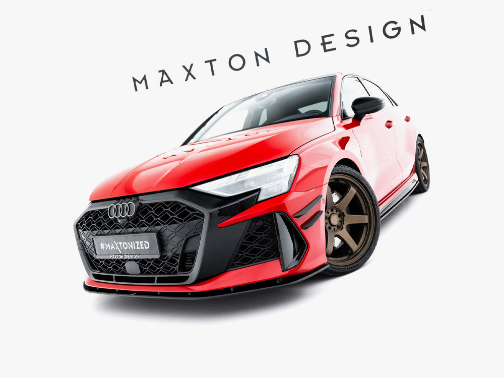 Maxton Design Front Bumper Wings (Canards) Audi RS3 Sedan 8Y Facelift - Wayside Performance 