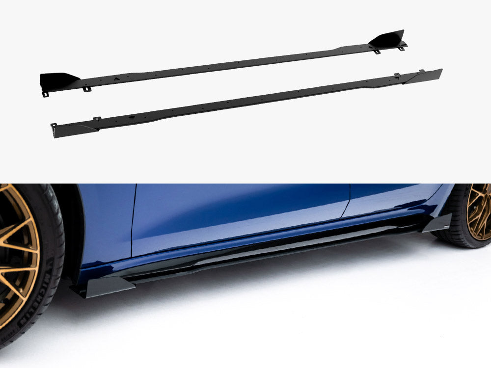 Maxton Design Street PRO Side Skirt Diffusers + Flaps Audi A5 S-Line / S5 Sedan / Avant B10 - Wayside Performance 